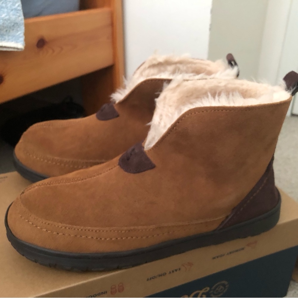 Dearfoams Men's Suede Boot Slipper